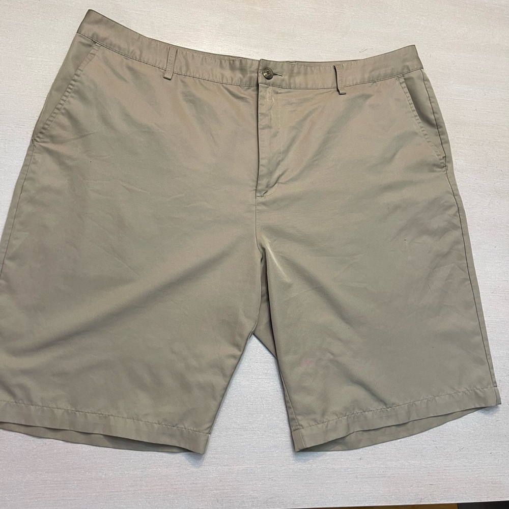 Adidas Tan Flat Front Shorts W40